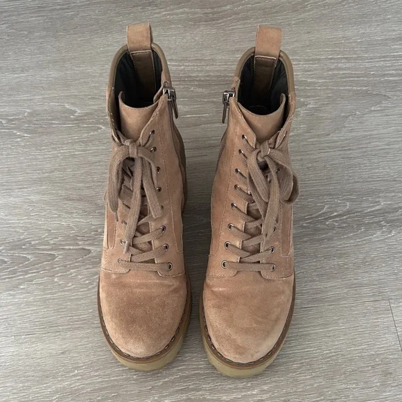 Vince Camuto Brown Lace-Up Boots - Picture 2 of 6